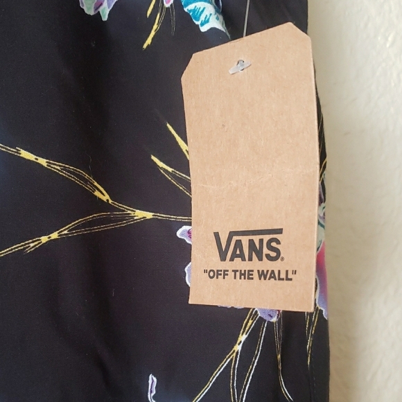 Vans Black Floral Cropped Pants - Picture 3 of 8